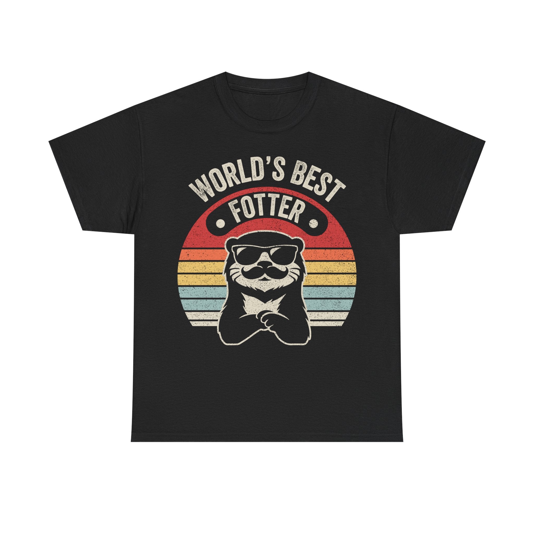 T-Shirt — "World's Best Fotter" Retro Otter Graphic Tee