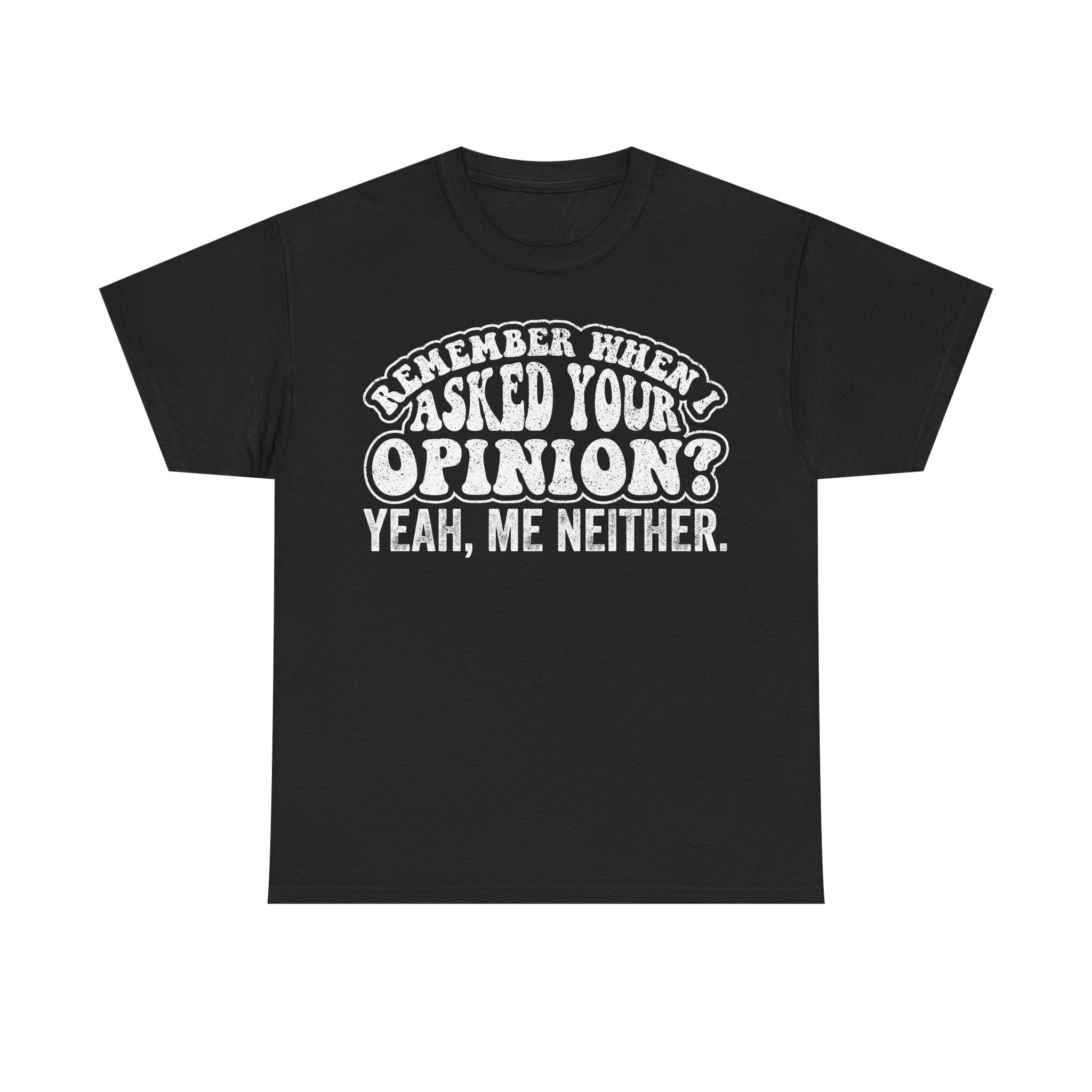 "Remember When I Asked Your Opinion? Yeah, Me Neither." T-Shirt