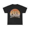 Dirt Nerd Gardening Tools Retro Sunset Illustration Tee For Garden Lovers And Plant Parents