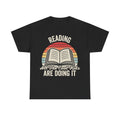 Reading T Shirt Retro Book Lover Design With Open Book Rainbow Circle For Bibliophiles Everywhere