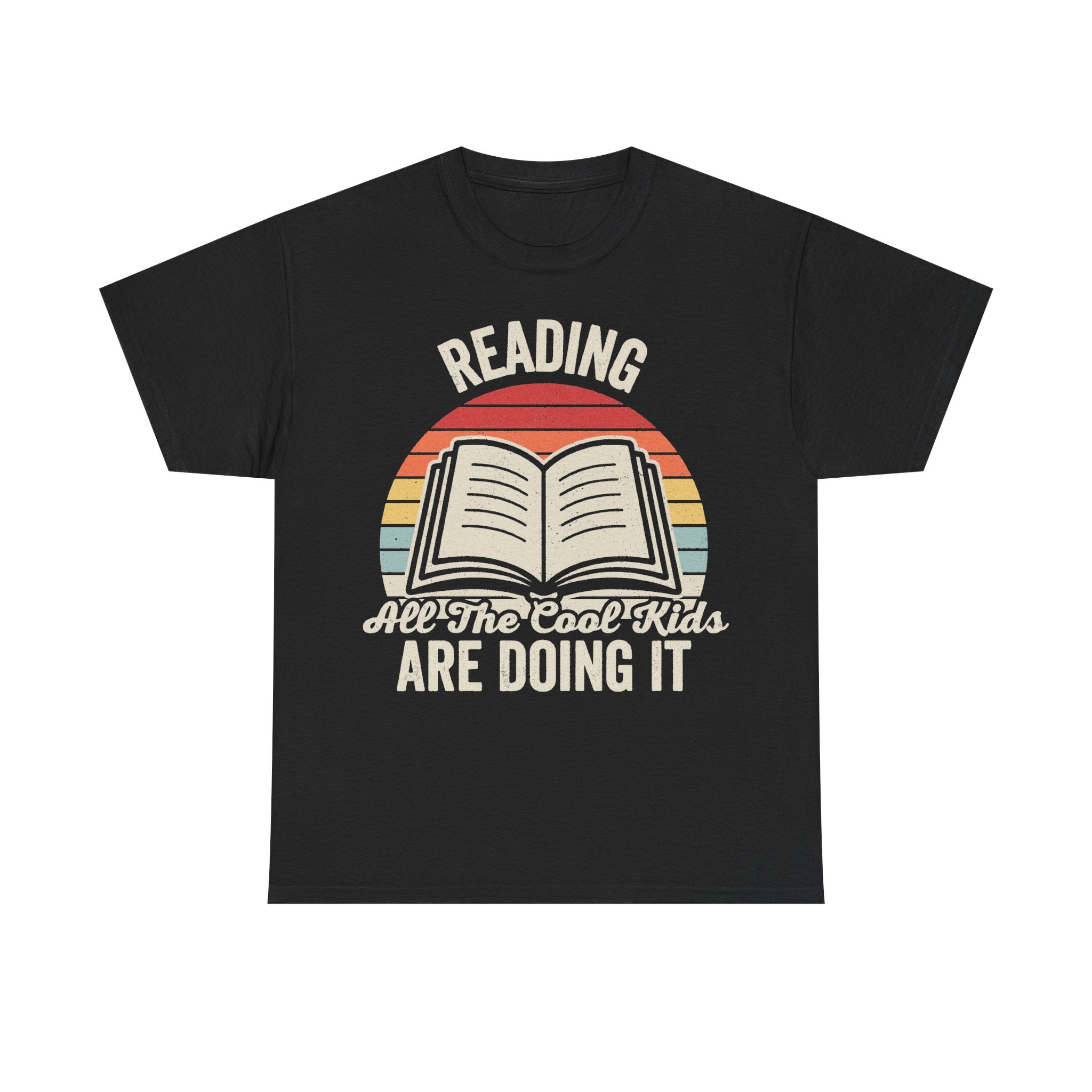 Reading T Shirt Retro Book Lover Design With Open Book Rainbow Circle For Bibliophiles Everywhere