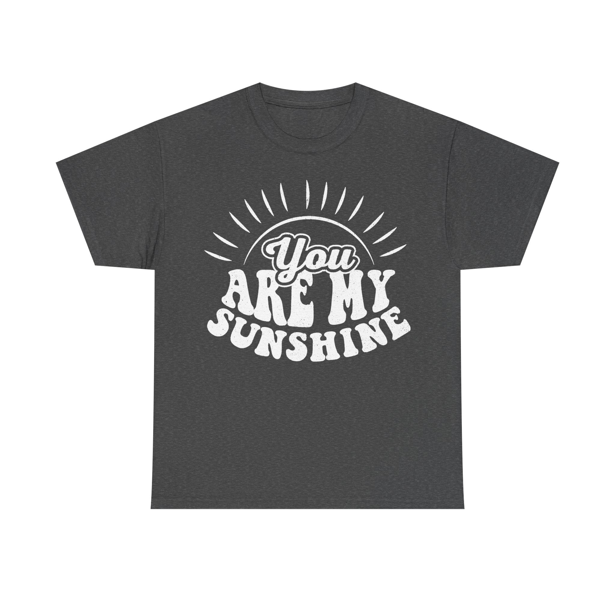 You Are My Sunshine Sunburst Typography On Black T Shirt With Retro Style Design
