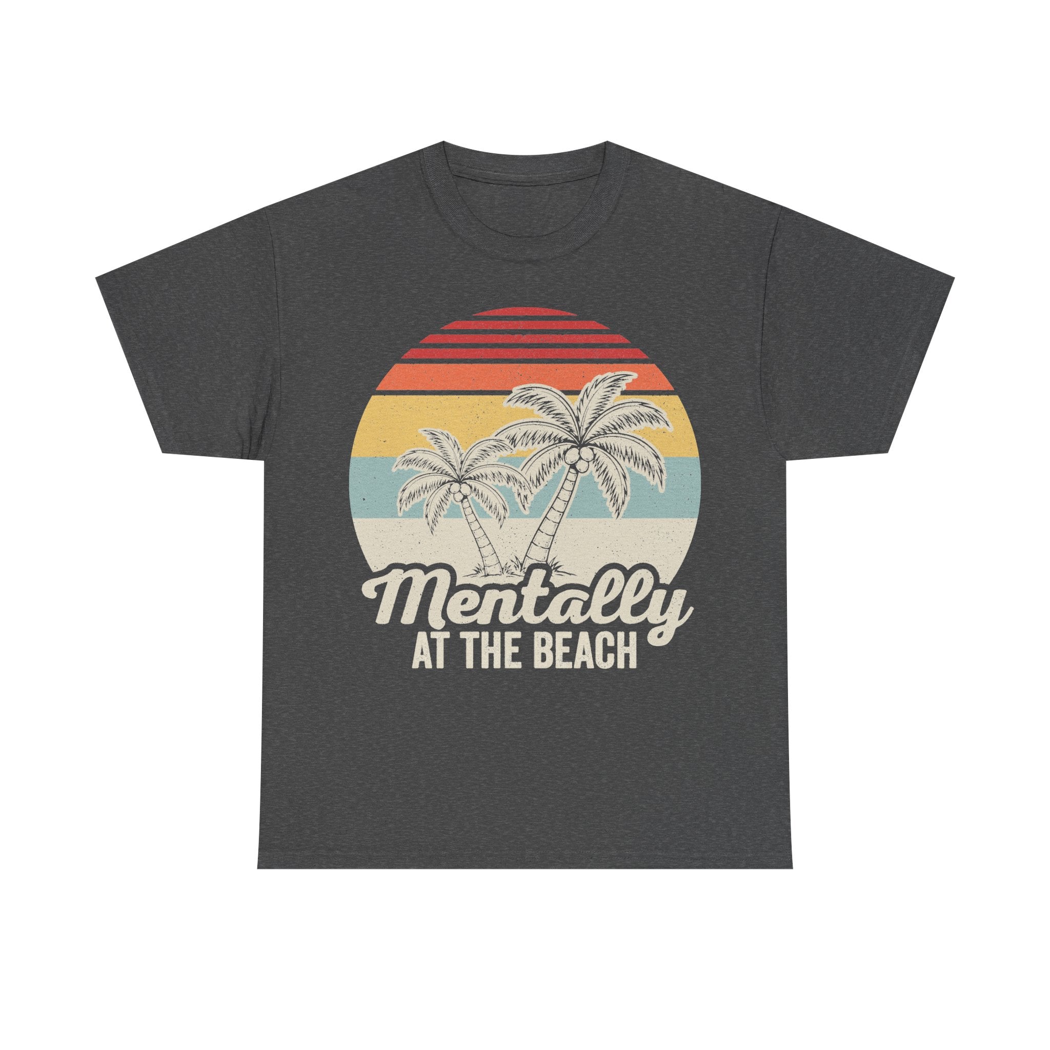 Mentally At The Beach Vintage Palm Tree Sunset Shirt