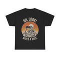 Funny Skeleton Tee — "Oh, Look! Nobody Gives a Shit." Vintage Retro Humor T‑Shirt