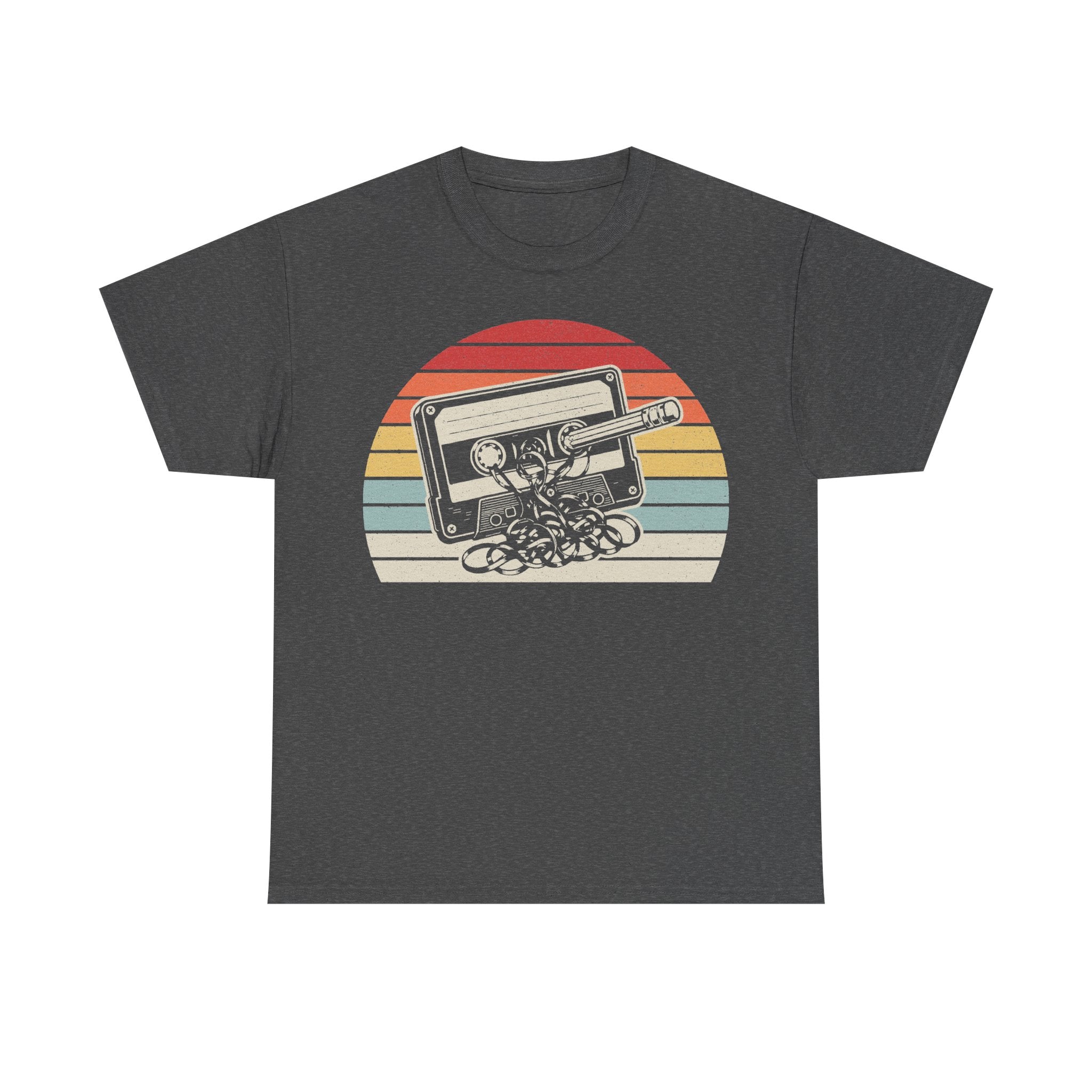 Retro Cassette Tape Sunset T Shirt For Music Lovers Vintage Eighties Style Retro Artwork
