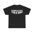 Black unisex T-shirt with white retro badge text KNOWER OF STUFF FIXER OF THINGS