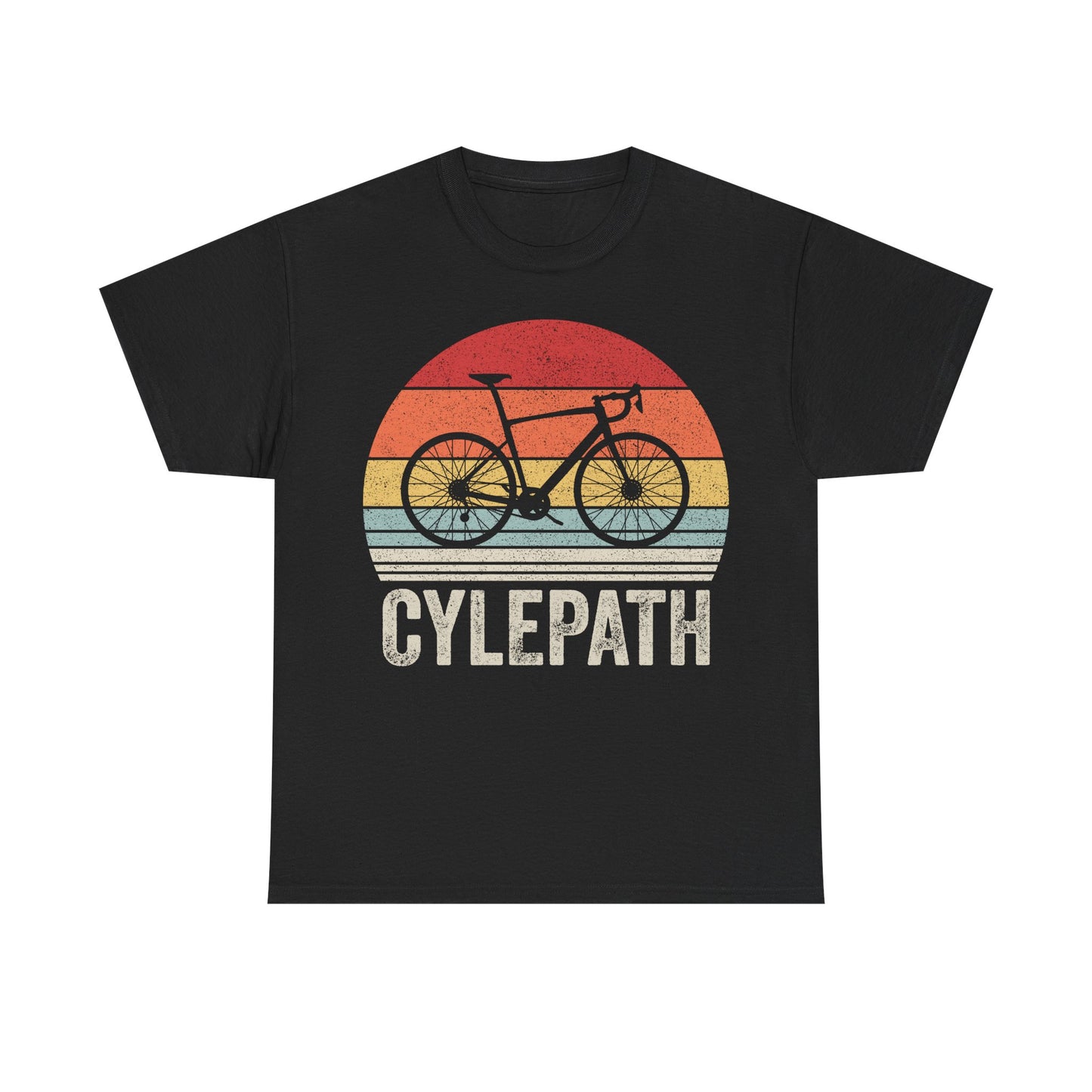 Cylepath Vintage Bike T‑Shirt — Retro Sunset Cycling Tee