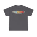 Oversimulated Retro Rainbow Text T Shirt Vintage 80s Nostalgia Bold Statement Tee For Everyday Wear