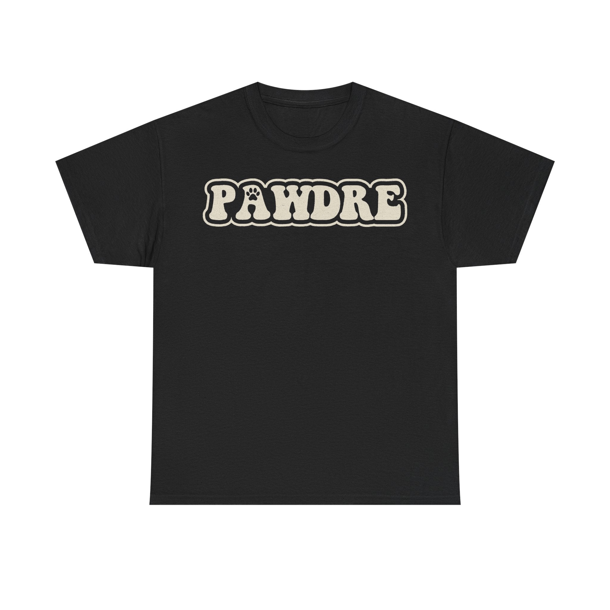 Pawdre Retro Paw Print Shirt For Dog Lovers Bold Vintage Distressed Typography Tee