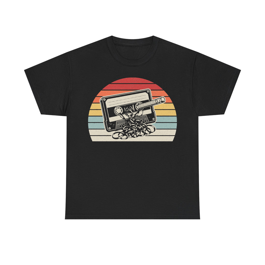 Retro Cassette Tape Sunset T Shirt For Music Lovers Vintage Eighties Style Retro Artwork