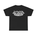 Black T-shirt with distressed white typography reading Counting To Ten Only Makes It Premeditated