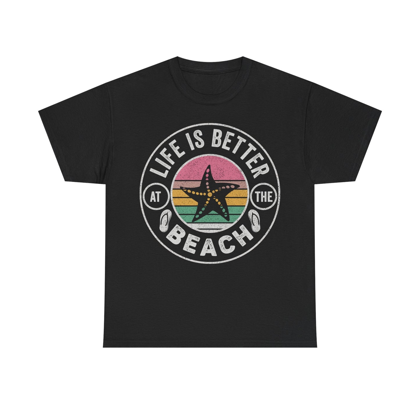 Life Is Better At The Beach T-Shirt — Retro Starfish Beach Tee