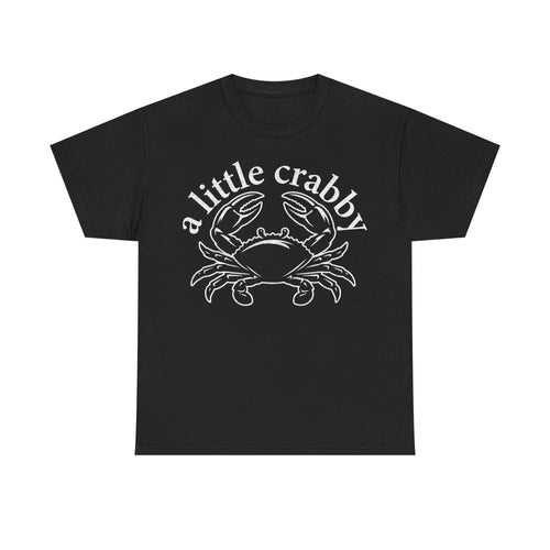 A Little Crabby T-Shirt — Cute Crab Graphic Tee - Vinteege