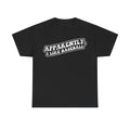 T-Shirt black with distressed white text reading Apparently I Like Baseball