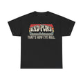 T-Shirt, black with retro rainbow BAD PUNS graphic and THAT'S HOW EYE ROLL text.