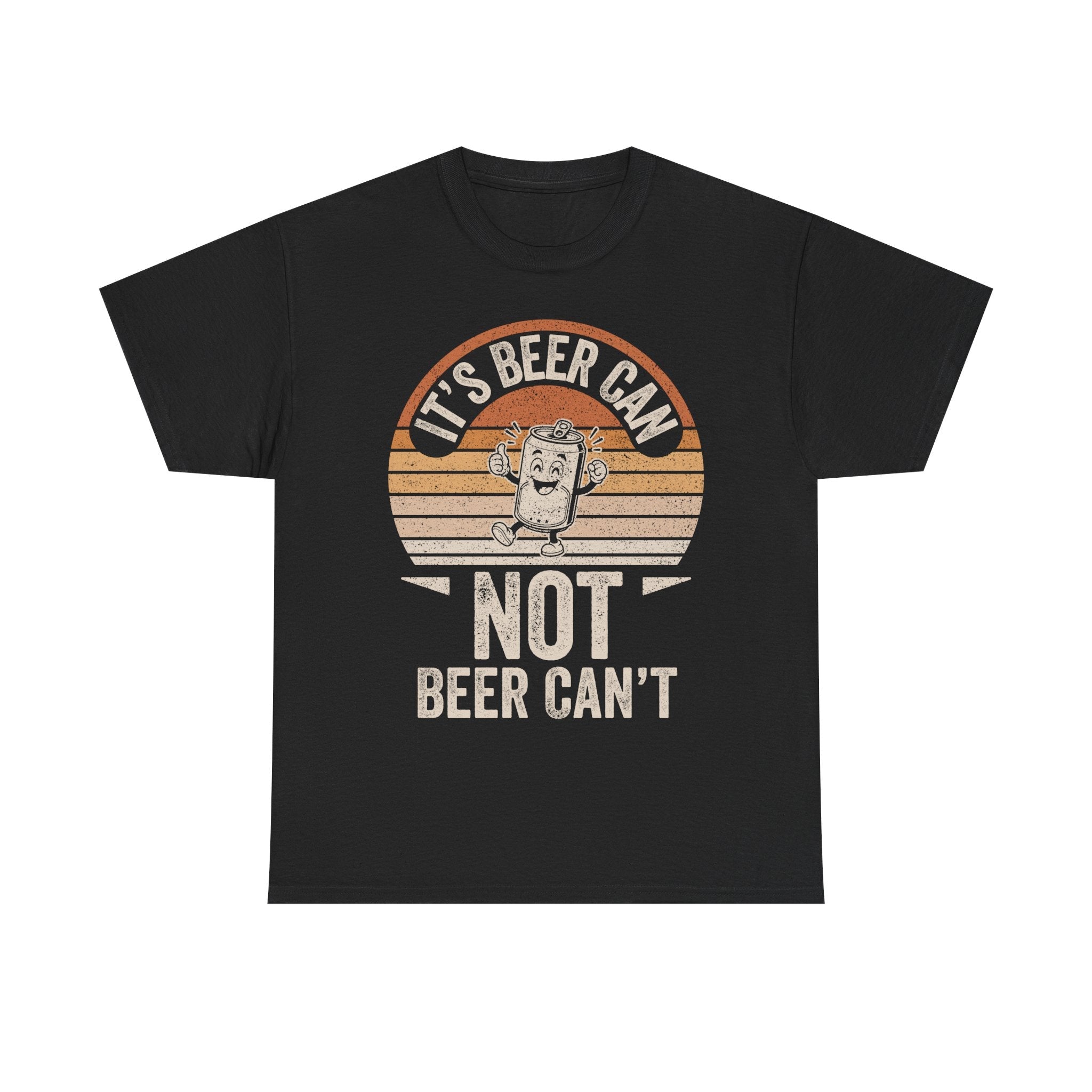 Beer Can T-Shirt — "It's Beer Can, Not Beer Can't" Retro Graphic Tee - Vinteege