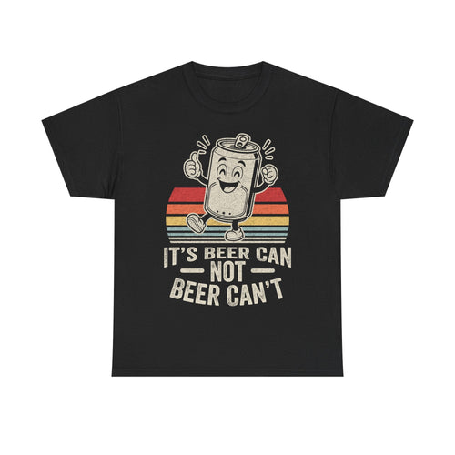 Beer Can Vintage Retro T‑Shirt — "It’s Beer Can Not Beer Can’t" Graphic Tee - Vinteege