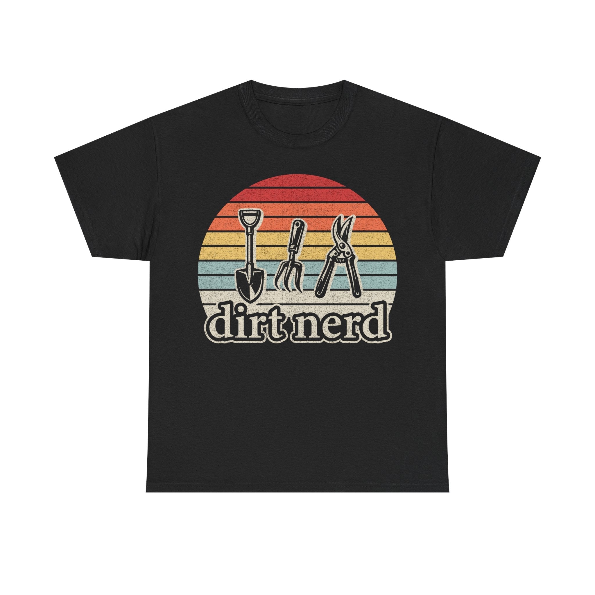 Dirt Nerd T-Shirt — Retro Gardening Tools Tee for Plant Lovers - Vinteege