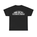T-Shirt, black, dog lovers shirt with white distressed bold retro badge reading DOGS ARE MY FAVORITE PEOPLE