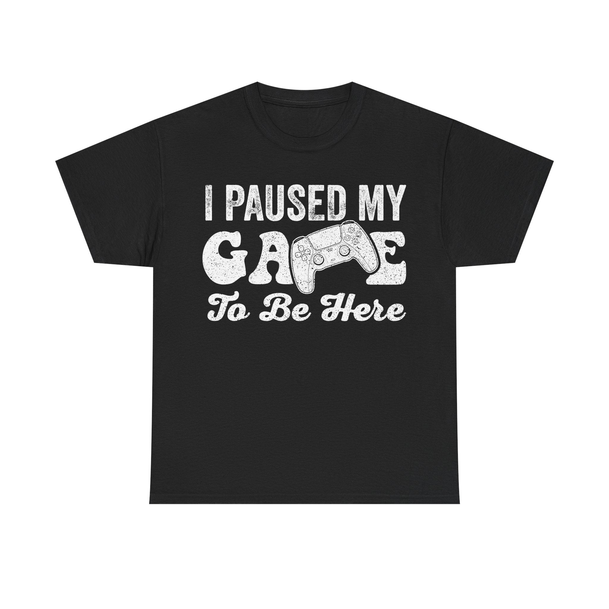 I Paused My Game T‑Shirt — Funny Gamer Tee with Controller Graphic - Vinteege