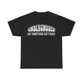 T-shirt black with bold white distressed retro typography reading Undiagnosed But Something Ain't Right